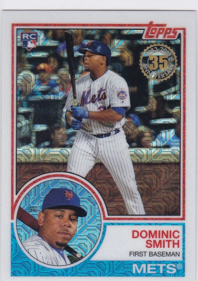 2018 Topps Baseball Silver Pack Dominic Smith #36 RC Rookie New York Mets - Image 1 of 1