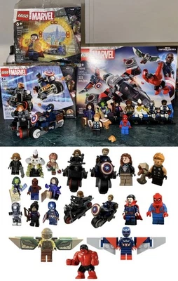 6 minifiguras Lego Marvel Series 2 71039 + Capitão América Homem-Aranha BW 9 peças LOTE - Imagem 1 de 4