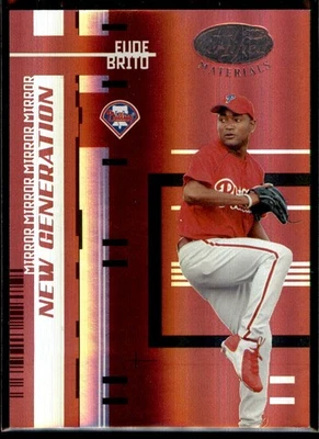 Eude Brito 2005 Leaf Certified Materials Mirror Red RC Rookie 91/100 #244 - Image 1 of 2