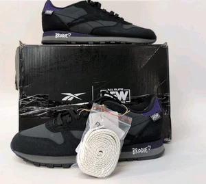 Reebok AEW Classic Leather Brodie Running Herren Schuhe US 9 schwarz grau lila - Bild 1 von 18