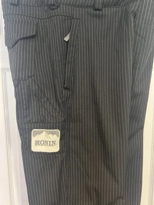 Pantalones de esquí Burton Ronin La Cosa Nostra negros a rayas para hombre medianos Foto 1 de 4