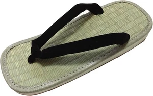 Japanese Sandals Men's Igusa Tatami / Rubber Soles LL Size 12 Inches 30 CM (B3) - Picture 1 of 8