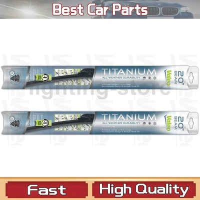 2 Front Windshield Wiper Blade Fits 2000 Ford E-150 Econoline_ - Image 1 of 4