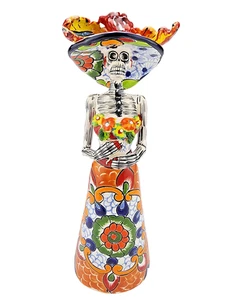 Colorful Catrina Figurine Unique Handcrafted Mexican Art - Picture 1 of 12