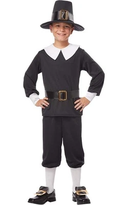 DISFRAZ HISTÓRICO AMERICANO SEMANA LIBRO ACCIÓN DE GRACIAS NIÑO PEREGRINO NIÑO Foto 1 de 2