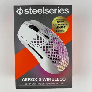 Mouse da gioco wireless Steelseries Aerox 3 leggero bianco NUOVO sigillato  - Foto 1 di 7