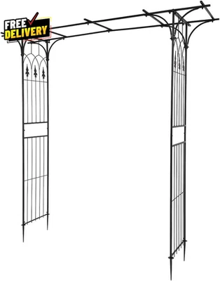 7英尺花园拱门钢架支架Trellis Arbour拱门婚礼Ce... — 第 1/4 张图片