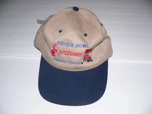 Vintage Devil’s Bowl Speedway, Dallas Texas StrapBack Hut. Made In USA - Bild 1 von 2