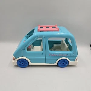 Vintage Fisher Price Loving Family Minivan Car Blue Van 1993 - Picture 1 of 6