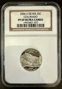 2006-S COLORADO SILVER STATE QUARTER 25C NGC PF69 ULTRA CAMEO PROOF COIN - Picture 1 of 2