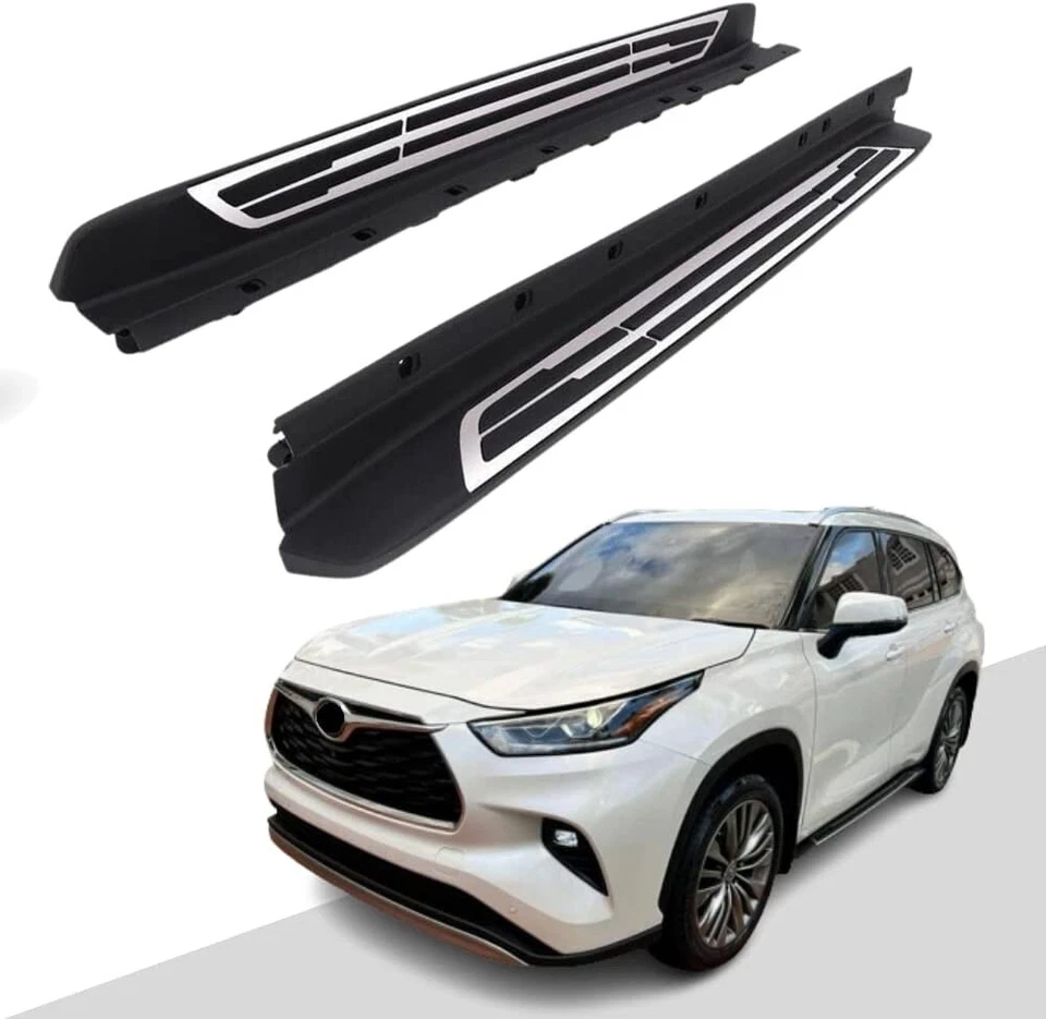 Par de estriberas peldaños laterales barra Nerf para 2020-2023 se adapta a Toyota Highlander Foto 1 de 4