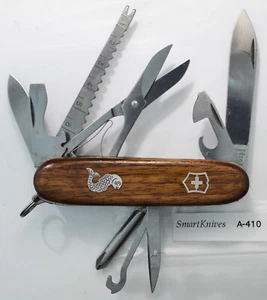Victorinox Fisherman Swiss Army knife- used/excellent custom wood scales #A410 - Picture 1 of 7