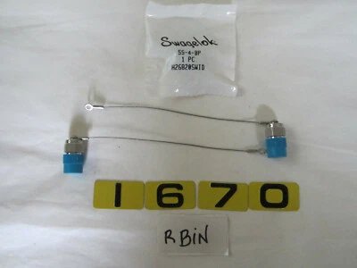 SWAGELOK SS-4-BP BULL PLUG WITH 6" LNYRD   LOT OF 3 - Image 1 of 4