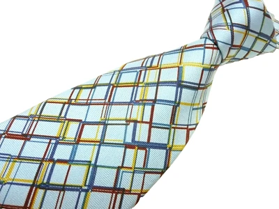 Corbata Missoni Cravatte. Nuevo. Hecho en Italia toda seda. Hermosa geométrica azul cielo  Foto 1 de 4