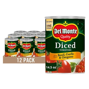 Del Monte Canned Diced Tomatoes, 14.5 Ounce (Pack of 12) - Picture 1 of 12