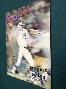 1972 New York Giants Cincinnati Bengals  Football Program Riverfront December 3 - Picture 1 of 6