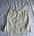 NWT  Abercrombie & Fitch Womens Stretchy Ribbed Tank Polka Dot Top Small