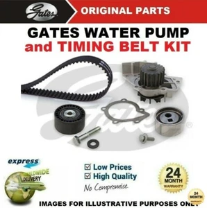 GATES WATER PUMP & TIMING BELT KIT for PEUGEOT 307 Break 1.6 16V 2002-2008 - Picture 1 of 8
