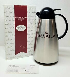 Gevalia Thermal Server Lined Carafe 1-QT  Stainless Steel NEW IN BOX