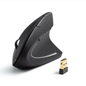 Vertical Ergonomic Mouse, Black, 1600DPI, Laser, Right Handed, New  - Picture 1 of 2