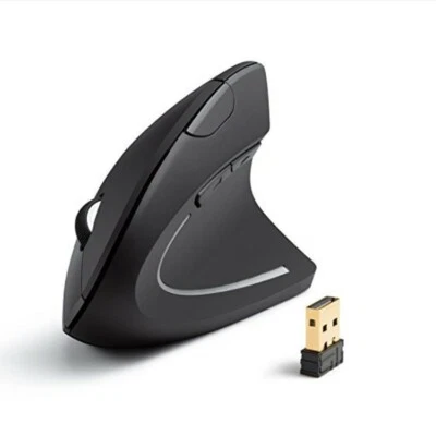 Vertical Ergonomic Mouse, Black, 1600DPI, Laser, Right Handed, New  - Image 1 of 2