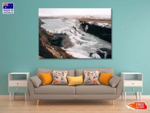 Great Waterfall Iceland Wall Canvas Home Decor Australian Made Quality - Picture 1 of 3