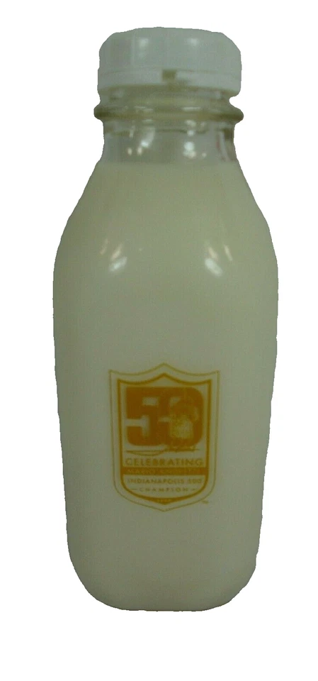 Indianapolis 500 Legends Mario Andretti 50th Anniversary 1969 Winner Milk Bottle