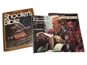 Vintage 1976 Gun Bible / 1977 Knifemaking / 1978 Gunsmithing Digest Book Lot - Imagen 1 de 16