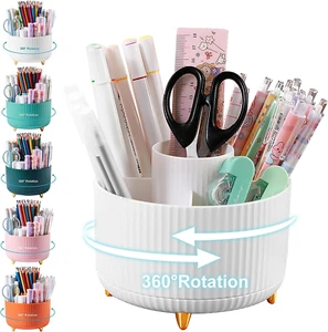 Pencil Holder for Desk,5 Slots 360°Degree Rotating Desk Organizers and Accessori - Picture 1 of 12