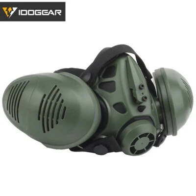IDOGEAR Tactical Bilateral Respirator Half Face Mask Facepiece Hunting Mask Gear - Image 1 of 4