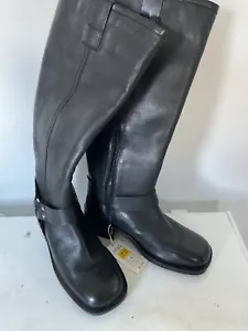 Stivali al ginocchio da motociclista in pelle da donna nuovi taglia 7 prezzo consigliato £ 125 - Foto 1 di 22