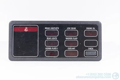 Used 1982-1993 BMW E30 E28 320i 325i M3 525i 535i M5 Check Panel - Image 1 of 3