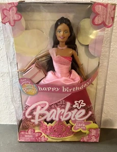 2004 Happy Birthday Barbie w Tiara AA Rare w Long Hair Mattel NEW, Box Damaged - Picture 1 of 10