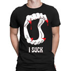 Funny I Suck Teeth Horror Scary Sarcasm Sarcastic Mens Womens T-Shirts Top #D