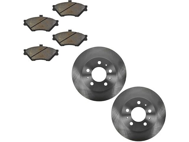 Kit de pastilha de freio dianteiro e rotor 59QF19J compatível com carro Lincoln Town 1996-1997 - Imagem 1 de 1