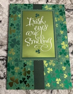 St. Patrick’s Day Irish Eyes Are Smiling 🍀 5.5”x8” Hallmark Greeting Card - Picture 1 of 10
