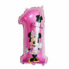 30" Large Blue Pink Mickey Minnie Mouse Number1 Foil Balloon 1st Birthday baloon