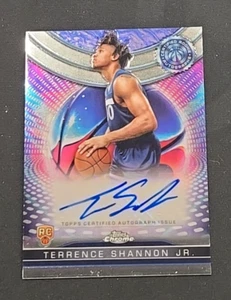 2024-25 TOPPS CROMO TERRENCE SHANNON JR. ROOKIE AUTO CERTIFICADO SP TIMBERWOLVES - Imagen 1 de 6