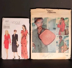 Lot Of 2 Modern Vogue Women's Sewing Patterns Uncut Purse, Dress Size 14-22 - Picture 1 of 3