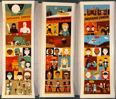 Dave Perillo Indiana Jones Trilogy Acme Archives 12x36 LE Signed Screen Prints - Image 1 of 4