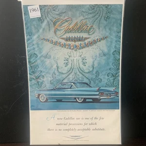 Vintage 1961 Cadillac A New Cadillac Material Possessions Ad Advertisement - Picture 1 of 2