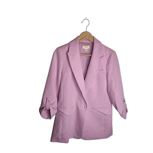 Anthropologie Maeve Roll Sleeve Blazer Pink size 4 - Picture 1 of 11