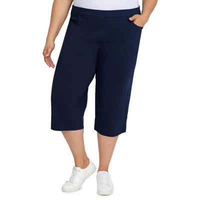 Alfred Dunner Allure Instantly Slims Womens Capri Pants Navy Pull On Sz 22W NWT - Image 1 of 4