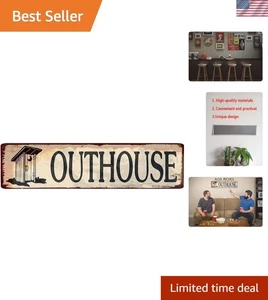 Wasserdichtes Vintage Plumpsklo Schild - 4x16 Zoll Blech Wandkunst für drinnen & draußen - Bild 1 von 6