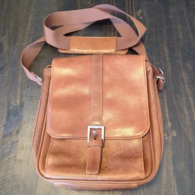 Rustic Town 10 дюймов КОРИЧНЕВЫЙ кожаный ноутбук Messenger сумка компьютер сумка портфель - Изображение 1 из 4