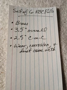 Set Of 6 KBC Pulls 3.5-wide, 2.5" C-on-C  CHANGE ! CHANGE ! CHANGE ! - Picture 1 of 4