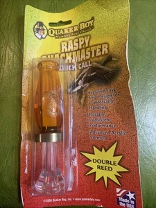 QUAKER BOY RASPY QUACKMASTER DOUBLE REED DUCK CALL NOS ACRYLIC USA HUNTING - Picture 1 of 5
