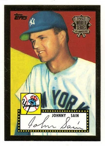 2002 Topps 1952 Reprints #16 Johnny Sain New York Yankees BV $4 Insert - Bild 1 von 1