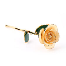 Long Stem 24k Gold Dipped Rose Flower Ornaments Handcrafted Gift Decoration GFL