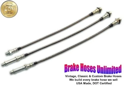 JUEGO MANGUERA FRENO ACERO INOXIDABLE Chrysler Imperial 1963 1964 1965 1966 Foto 1 de 2